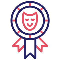 Theater Award vector icon illustration of Award Events iconset.