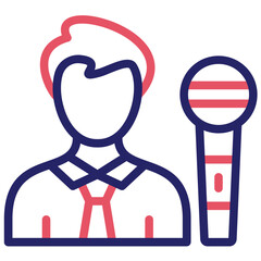 Obraz premium Host Male vector icon illustration of Award Events iconset.