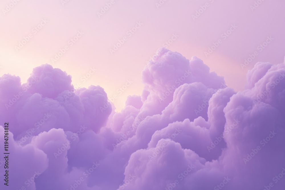 Poster a plane flies through a thick layer of clouds with a deep purple hue