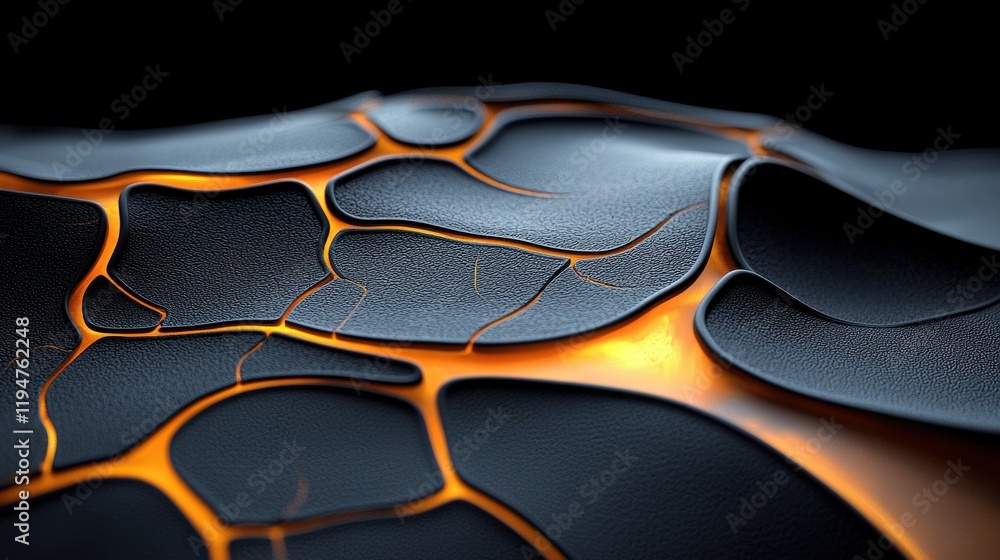 Poster dynamic glowing lines over textured surface abstract art digital design modern aesthetic close-up vi