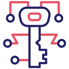 Digital Key vector icon illustration of Cryptocurrency iconset.