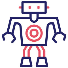Robot vector icon illustration of Robotics iconset.