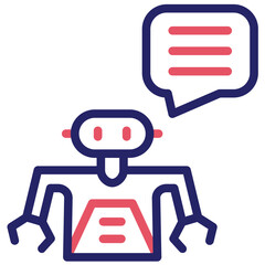 Robot Assistant vector icon illustration of Robotics iconset.