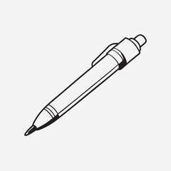 Naklejka premium Aged luxury business steel basic tip of feather isolated on white backdrop