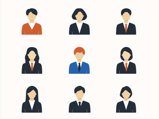 Pack de s&iacute;mbolos de personas de negocios