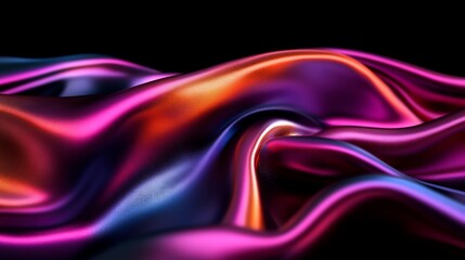 Abstract Iridescent Silk Drape: A Symphony of Color and Texture