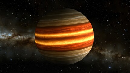 Fototapeta premium Gaseous Planet In A Starry Cosmos