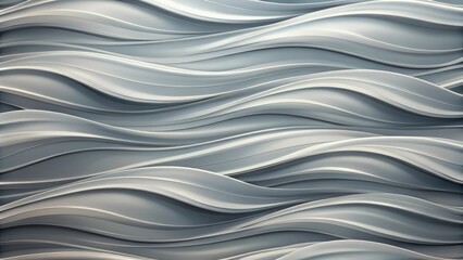 Obraz premium Abstract Gray Wave Pattern Background Design with Smooth Curves and Subtle Light Reflections