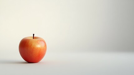 A crisp red apple on a clean white background