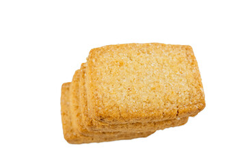 Danish shortbread cookies close-up, macro of cookies, pastries, cookies on a white background, isolate, catalog photo of food