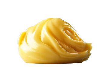A yellow blob of something that looks like butter