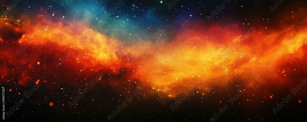 Poster abstract colored firework background with free space for text