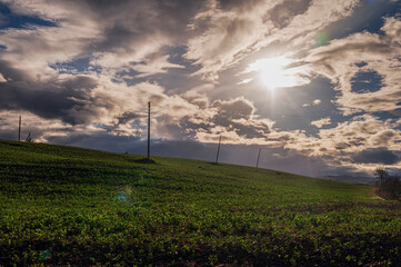 Obraz premium val d'agri, basilicata: spring countryside landscape