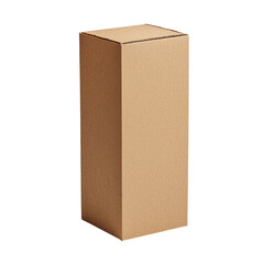 Empty Brown Cardboard Box for Packaging Use Isolated on transparent background