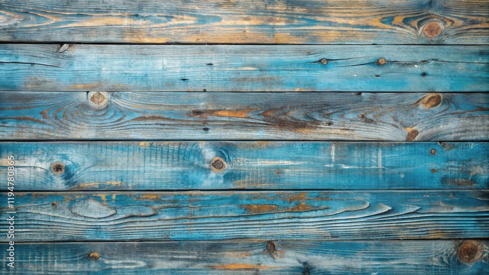 Poster rustic weathered blue wood planks background texture perfect for design projects