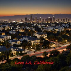 Naklejka premium LA California with love