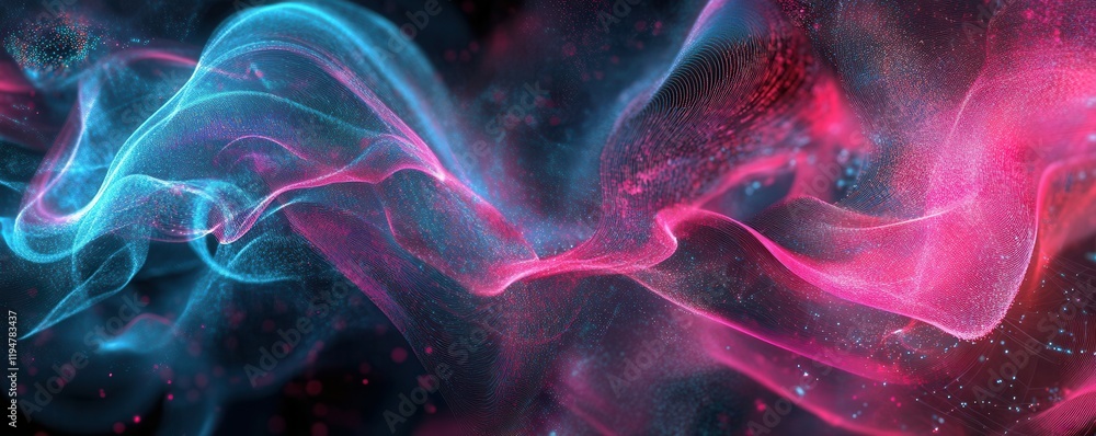 Poster abstract digital background. network connection structure. big data. futuristic abstract wave.
