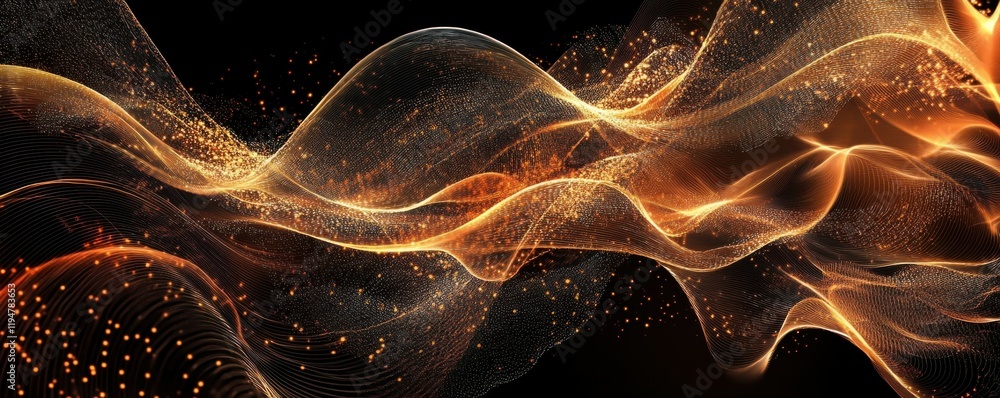 Poster abstract digital background. network connection structure. big data. futuristic abstract wave.