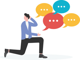 Good listener listen and accept all opinion, suggestion or customer feedback concept.
