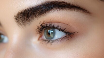 Obraz premium A Close Up Of A Beautiful Womans Eye And Eyebrow