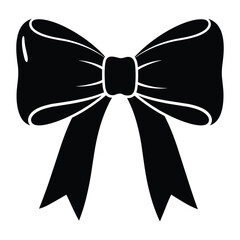 Decorative Bow Silhouette Set vector with white background 