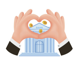 Accumulation of money, economy, profitable investment of cash, bank.  Vector image