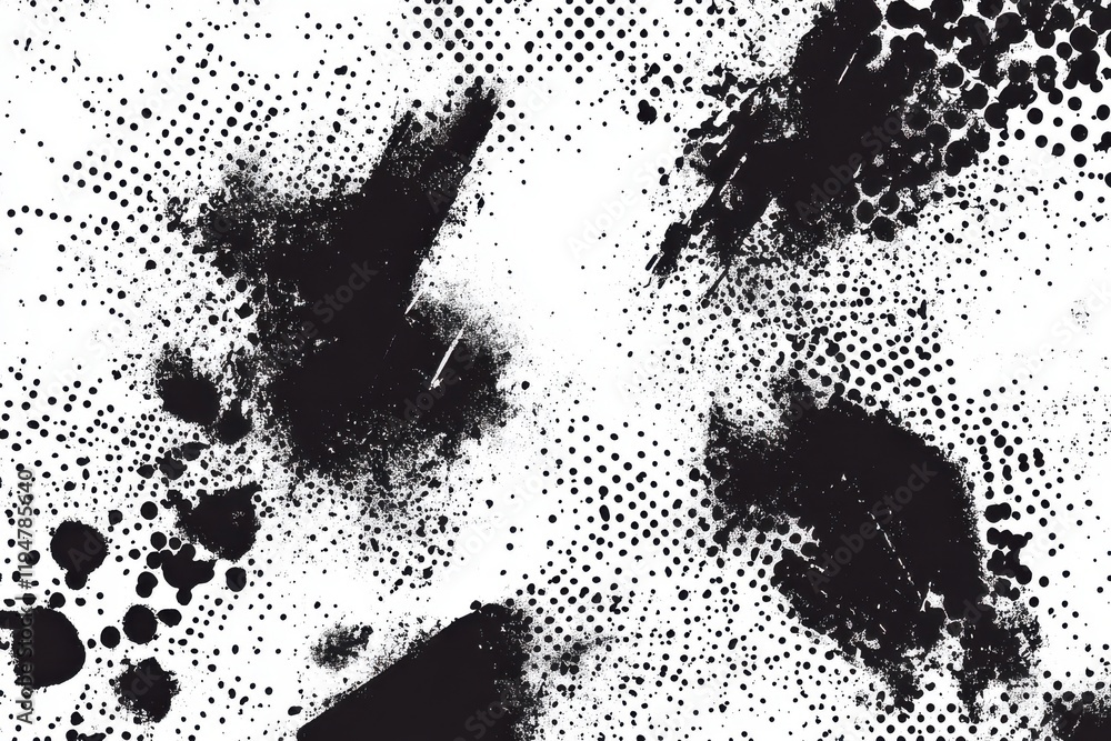 Poster elegant halftone texture design for creative projects. monochrome abstract splash backdrop for moder