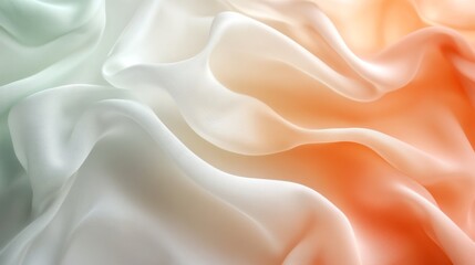 Fototapeta premium Draped pastel fabric showcasing soft color gradient