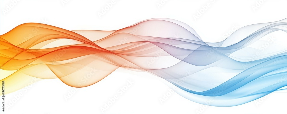 Poster abstract gradient waves: layered, wavy shapes in gradient hues forming a dynamic, engaging visual st