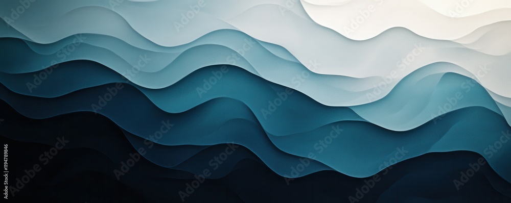 Poster abstract gradient waves: layered, wavy shapes in gradient hues forming a dynamic, engaging visual st