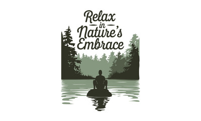 Wilderness wild camping explore travel vector theme clipart