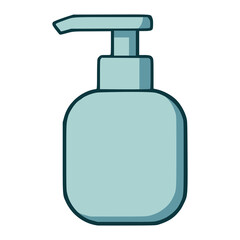 soap dispenser pump flat color vector illustration template design