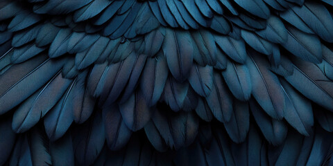 Obraz premium Bird Feathers Background Pattern Banner with Wings, Capturing the Beauty of Nature for Graphic Design