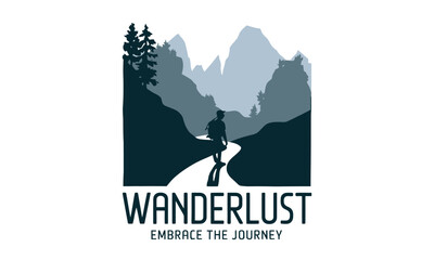 Wilderness wild camping explore travel vector theme clipart