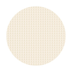 ニットの編み目模様のパターンの丸いあしらい - 白/クリーム色の毛糸や冬のイメージ背景素材