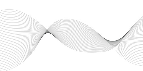 Abstract grey, white smooth element swoosh speed wave modern stream transparent background. Abstract wave line for banner, template, wallpaper background with wave design. Vector illustration
