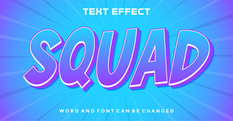 Squad editable text effect