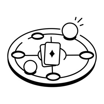 Jackaroo game icon in doodle style 
