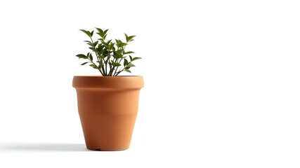 Obraz premium Terracotta Flowerpot - High-Resolution Studio Shot