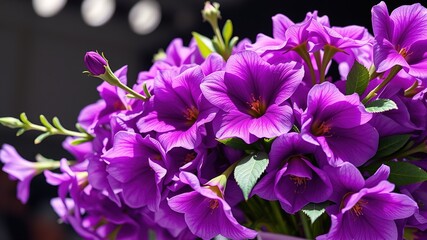 Watercolor Purple Funeral Flowers - Obituary Design