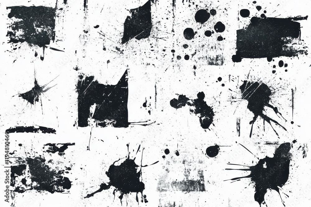 Poster stylish and unique vector grunge textures for modern design projects on clean backgrounds