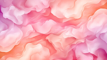 Fototapeta premium A vibrant abstract background with soft pink and peach fluid shapes blending seamlessly.