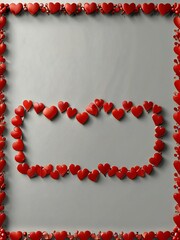 Obraz premium red heart on a white background