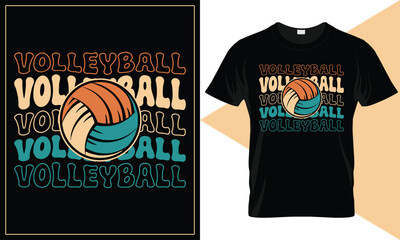 Beach Volleyball t-shirt design. Tiny island with volleyball between the palm-trees and game in action. Beach volleyball vintage typography silkscreen t-shirt print vector illustration.