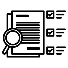 Review Document icon element for design