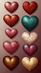 Fototapeta premium heart shaped chocolate candies