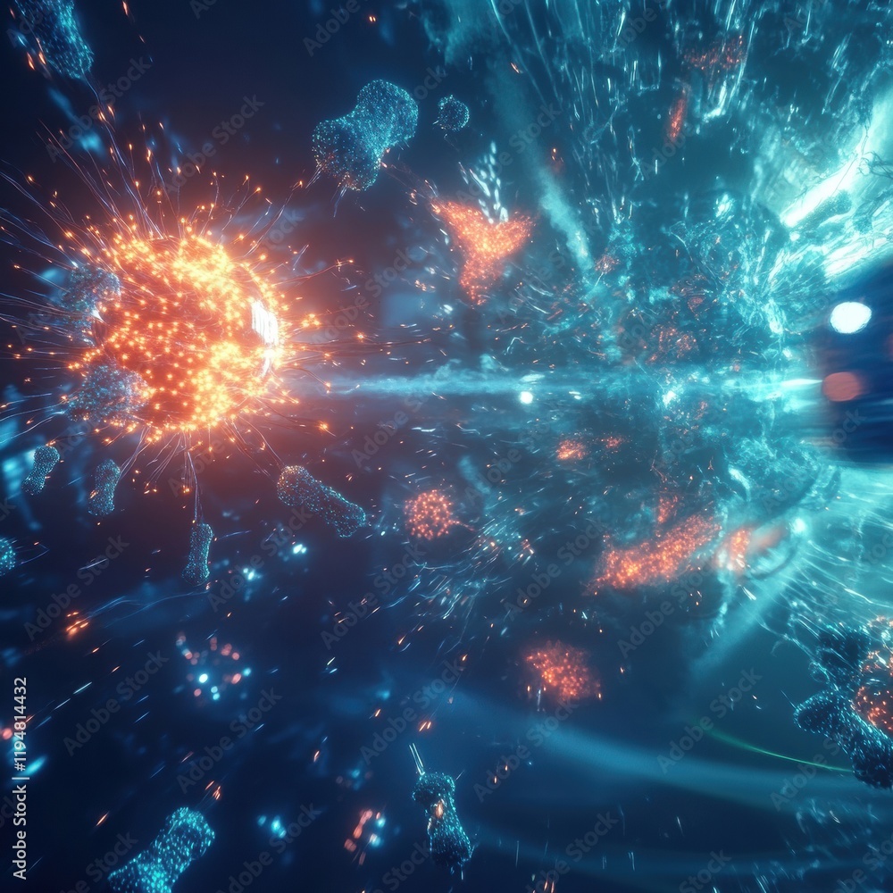 Poster visualization of antibodies targeting and neutralizing pathogens in a dynamic biological environment