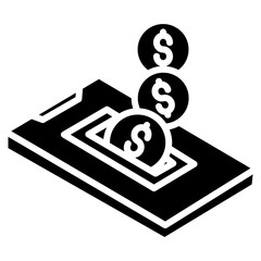 deposit icon element for design