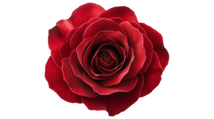 Red rose flower dried isolated on a white background