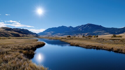Fototapeta premium Serene River Landscape
